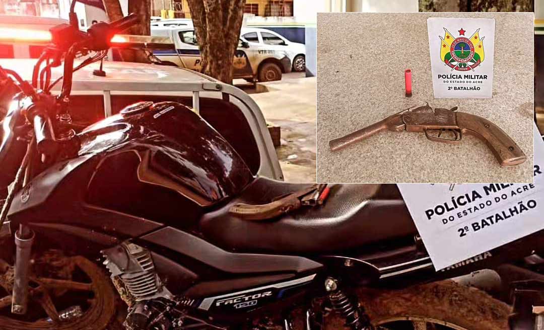 Em ação rápida, Polícia Militar recupera motocicleta e apreende arma de fogo na Cidade Nova