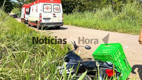 Homem fica gravemente ferido após colisão entre motocicletas na zona rural de Rio Branco