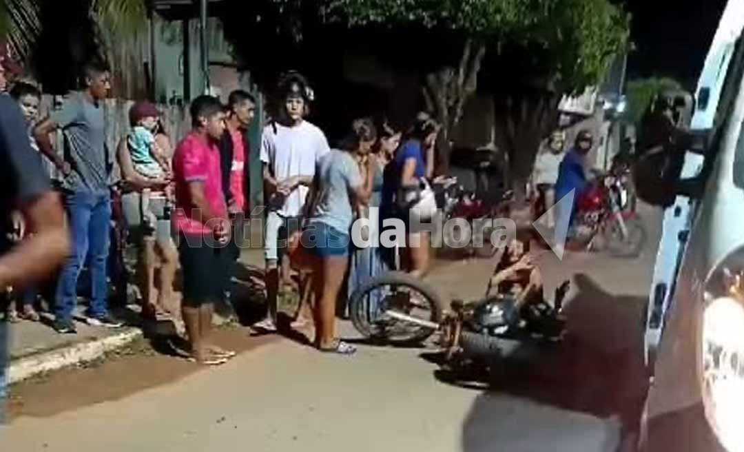Mulher grávida perde bebê após colisão entre motos na região de fronteira; vítimas são transferidas para Rio Branco