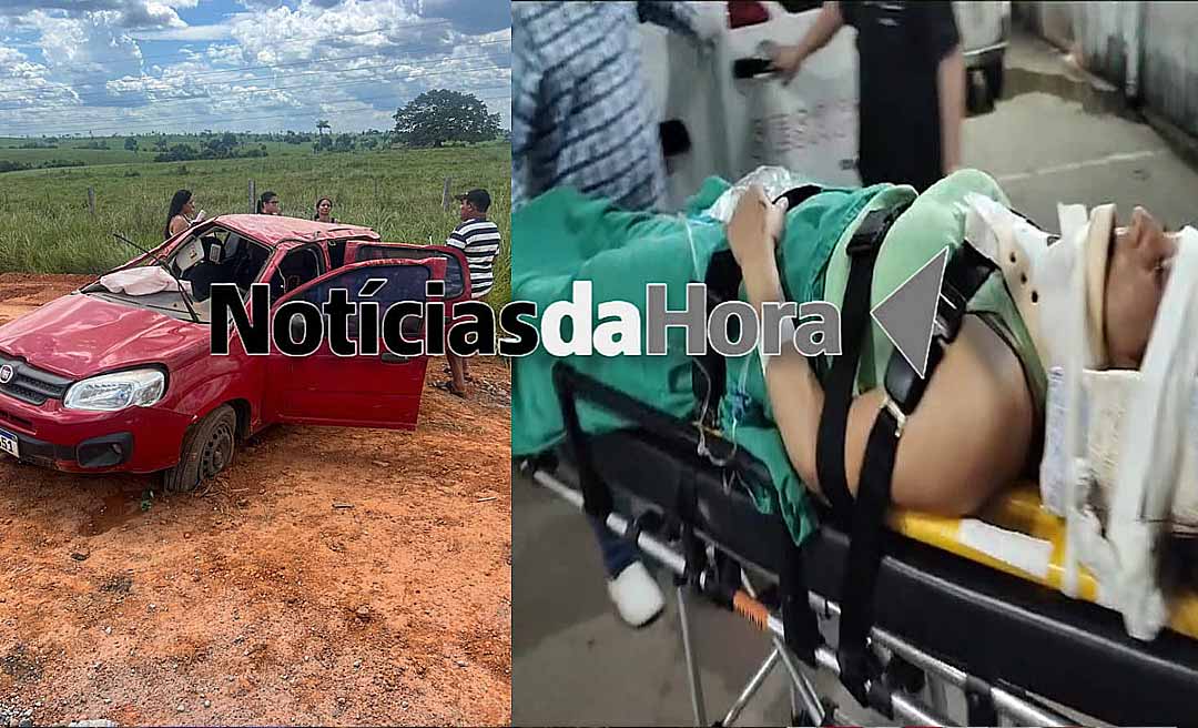 Mulher fica em estado grave após a irmã tentar ultrapassagem em trecho em obras