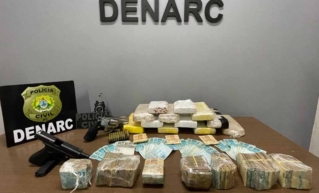 Dupla de narcotraficantes é presa com 11 quilos de cocaína pura e mais de R$ 77 mil em espécie