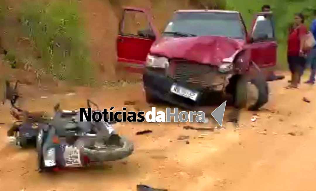 Colisão no Ramal do Ouro, em Sena Madureira, deixa motociclista em estado grave