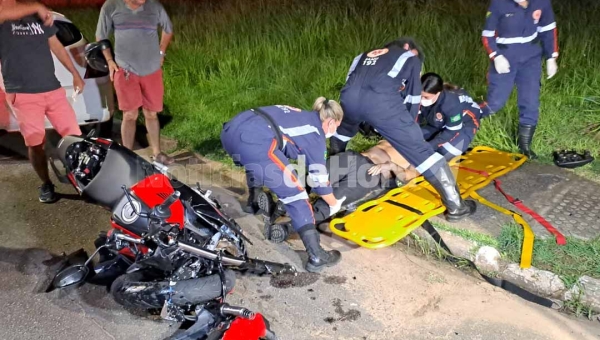 Acidente no Conjunto Village, em Rio Branco, deixa três pessoas feridas