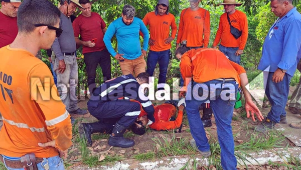 Trabalhador do Asfalta Rio Branco sofre tentativa de homicídio enquanto trabalhava na Amadeo Barbosa