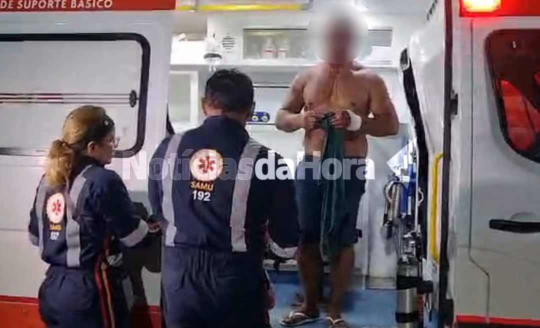 Homem é atingido a terçadadas por integrantes de facção criminosa no Mocinha Magalhães