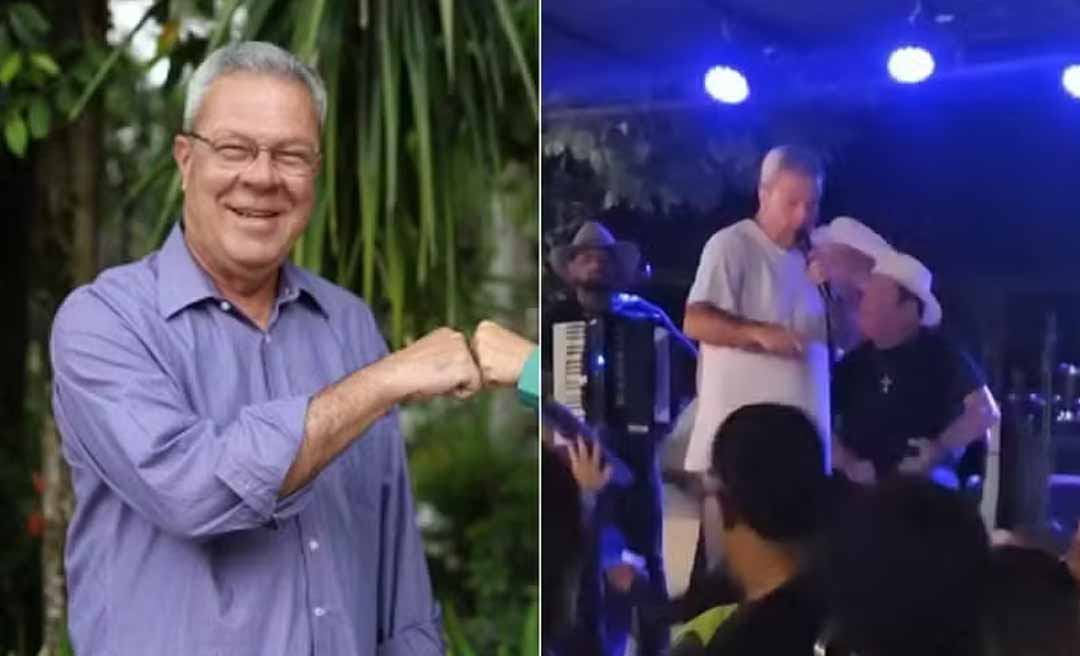 Prefeito sobe com sinais de embriaguez em palco e manda eleitores 'irem à merda'; veja vídeo