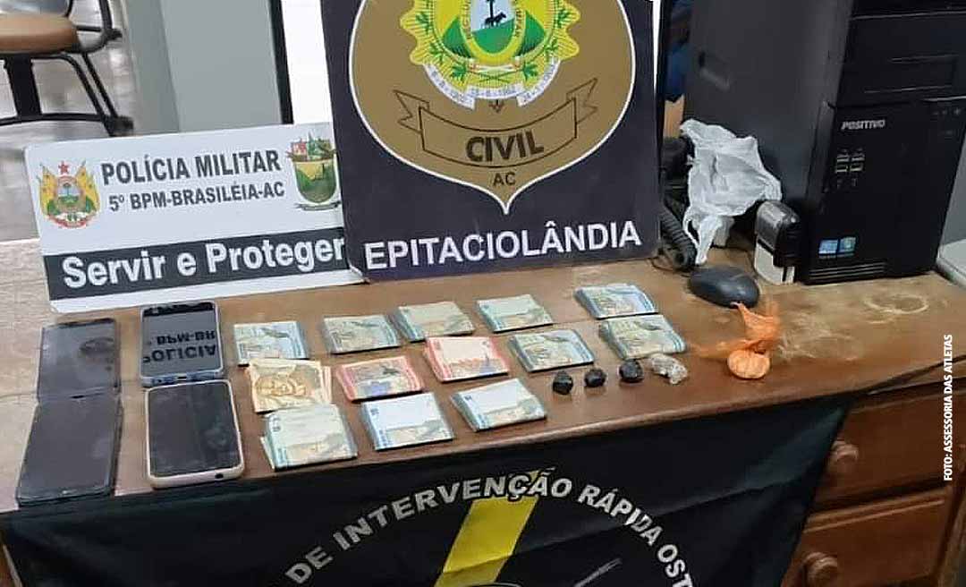 Polícia Militar e Civil apreendem arma de fogo e entorpecentes e envolvidos em roubo em Cobija