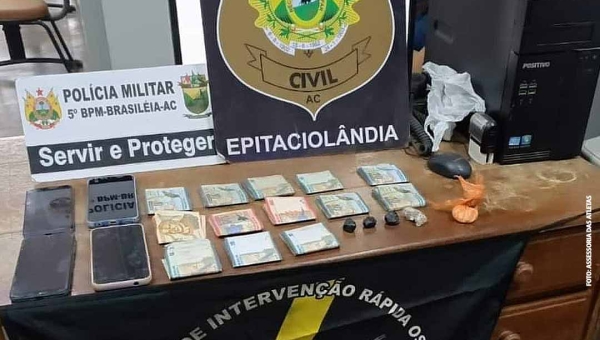 Polícia Militar e Civil apreendem arma de fogo e entorpecentes e envolvidos em roubo em Cobija