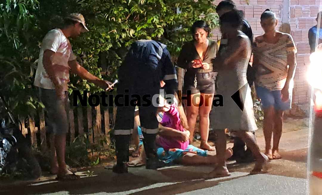 Na Capital, mulher suspeita de embriaguez perde controle de motocicleta e atropela mãe e filha