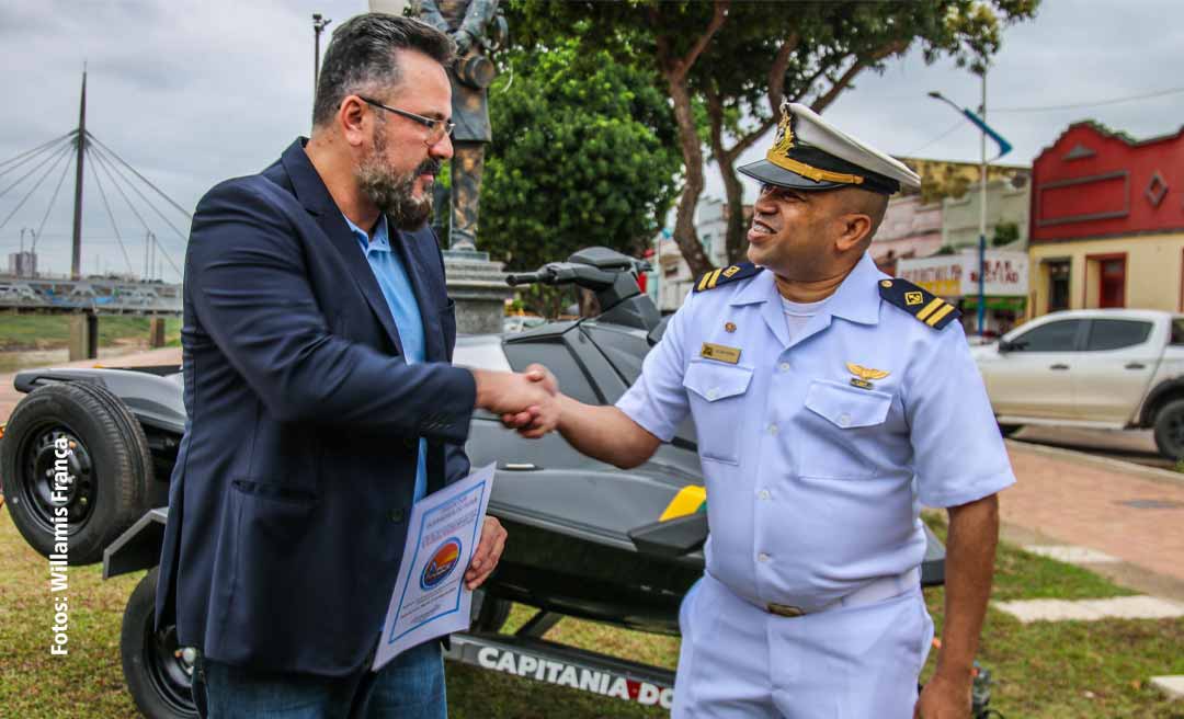 Com emenda de Alan Rick, Marinha recebe moto aquática para ações no Acre