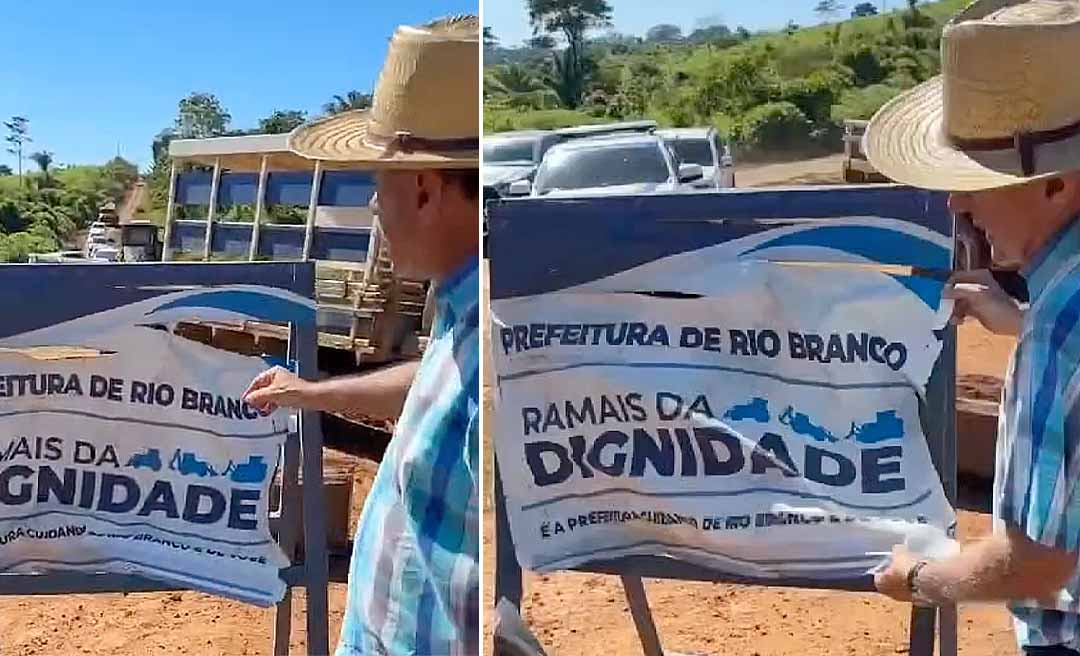 No Barro Alto, Bocalom diz que adversários destroem placas de obras da prefeitura por “inveja”