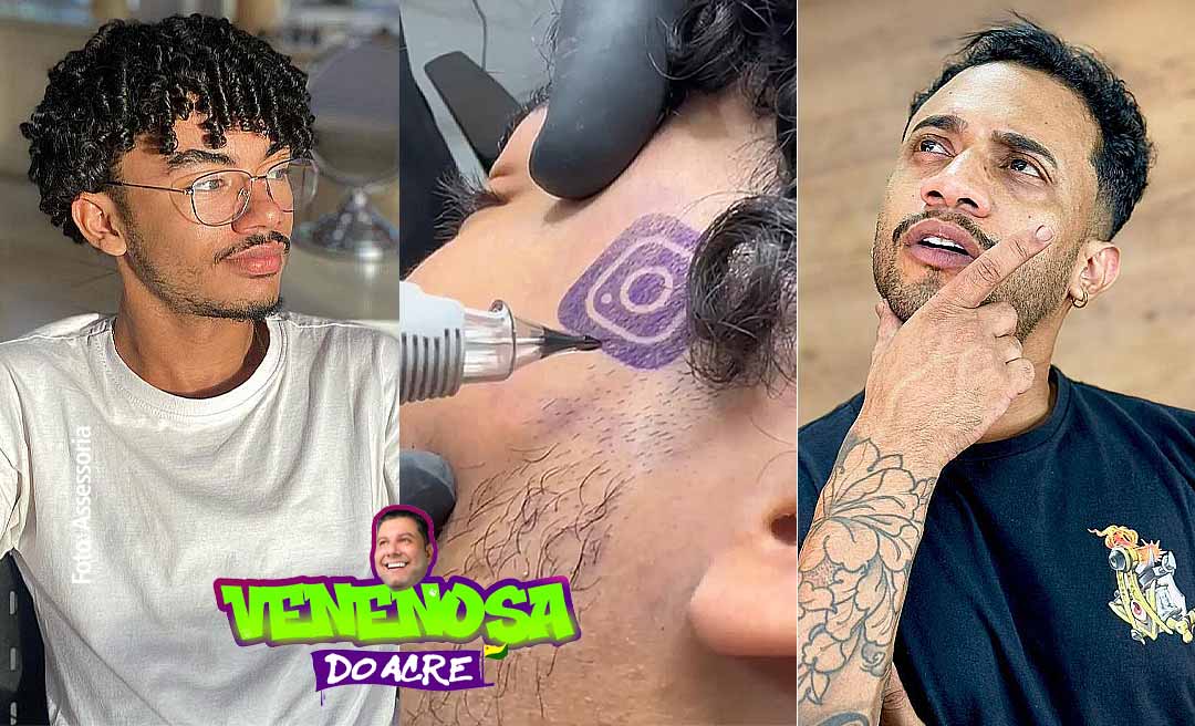 Influenciador de Rio Branco tenta fazer homenagem para o Instagram no rosto, mas é impedido por tatuador; SAIBA QUEM