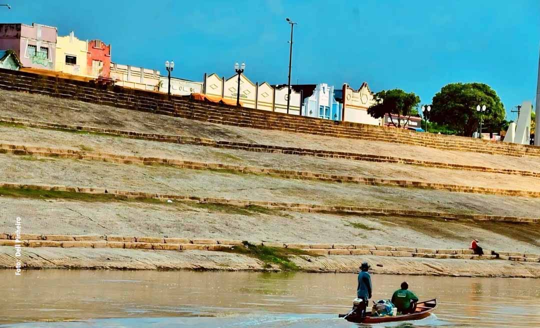 Com menos de 2 metros, nível do Rio Acre na Capital é o menor já registrado no período há cinco décadas