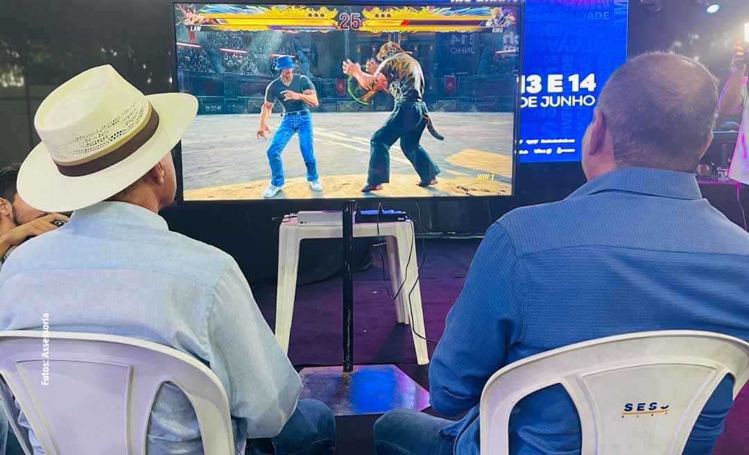 Após uma partida de Tekken 8, Bocalom anuncia parceria com o estado para implantação de Parque Tecnológico