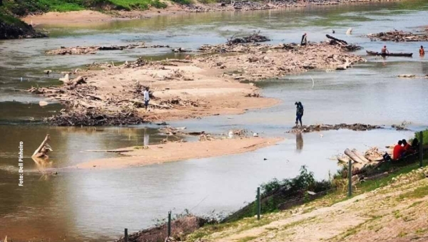 Seca severa: Rio Acre baixa 59 centímetros na Capital em 14 dias; manancial registra a menor cota dos últimos 10 anos