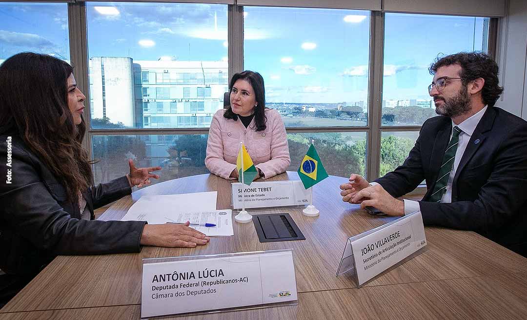 Antônia Lúcia se reúne com Simone Tebet e pede à ministra reativação de Fundo de U$$ 11 milhões que pode beneficiar o Acre