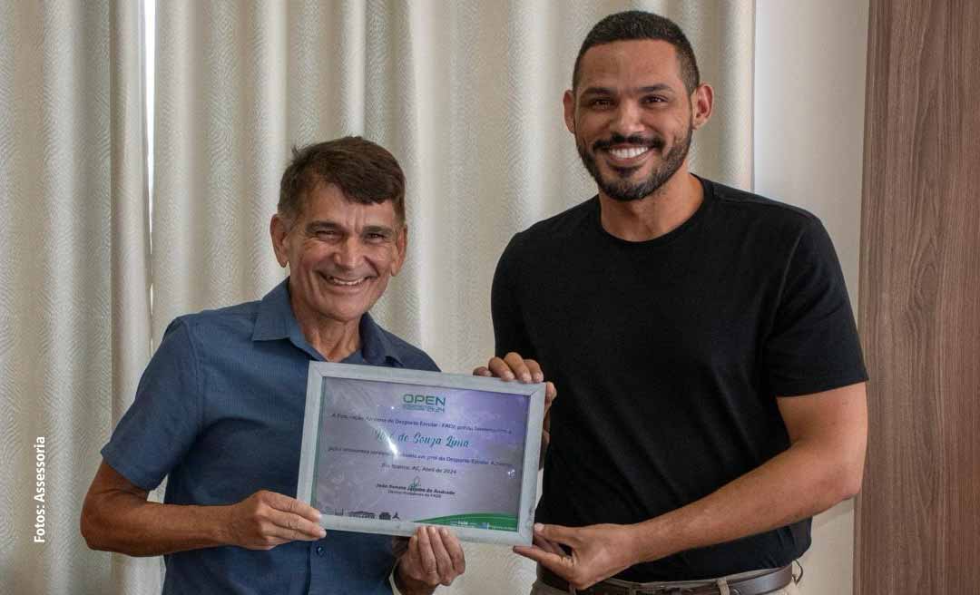 Prefeito Zequinha Lima é homenageado pela Federação Acreana de Desporto Escolar