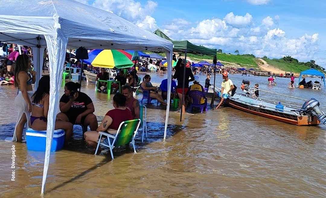 Praia do Gado recebe grande público na abertura da temporada de praia em Boca do Acre