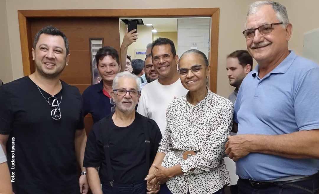 Com Nilson Mourão, Marina Silva chega à Fecomércio no Acre para proferir palestra