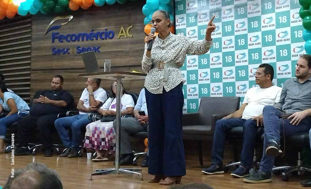 Em palestra no Acre, Marina pede que aliados trabalhem para eleger Marcus Alexandre; emedebista não compareceu a evento