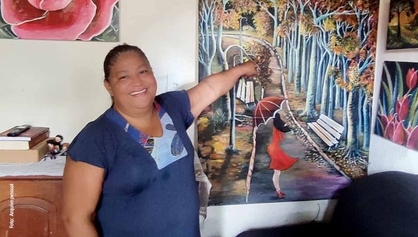 Artista autodidata sonha em expor quadros na Capital: "Quero mostrar o meu trabalho, viver da minha arte!"