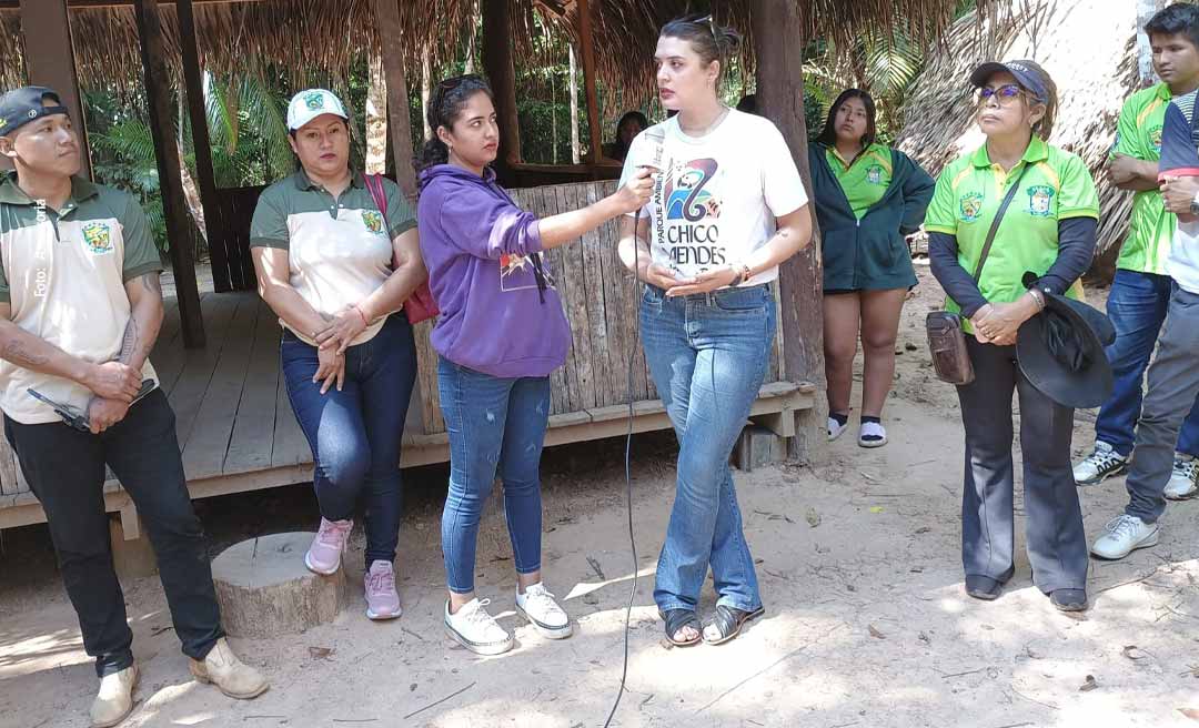 Parque Ambiental Chico Mendes recebe visita de estudantes de Turismo da Universidade Amazônica de Pando