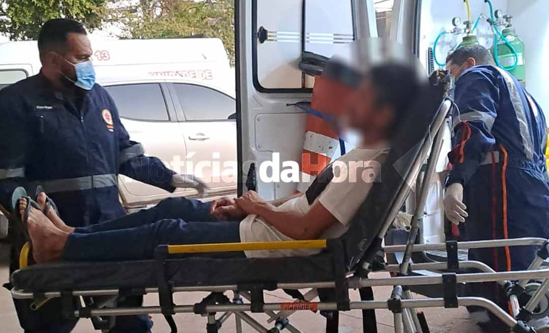 Na Capital, homem em situação situação de rua joga tijolo em ônibus e acerta rosto do passageiro