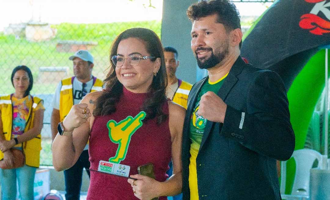 Michelle Melo prestigia Campeonato de Kung fu, organizado pela Federação Acadêmica de Boxer Yushu: “o esporte salva vidas”