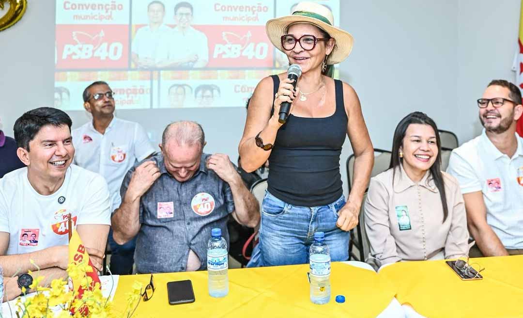 Presidente do Sinteac, Rosana Nascimento, declara apoio a Jenilson Leite