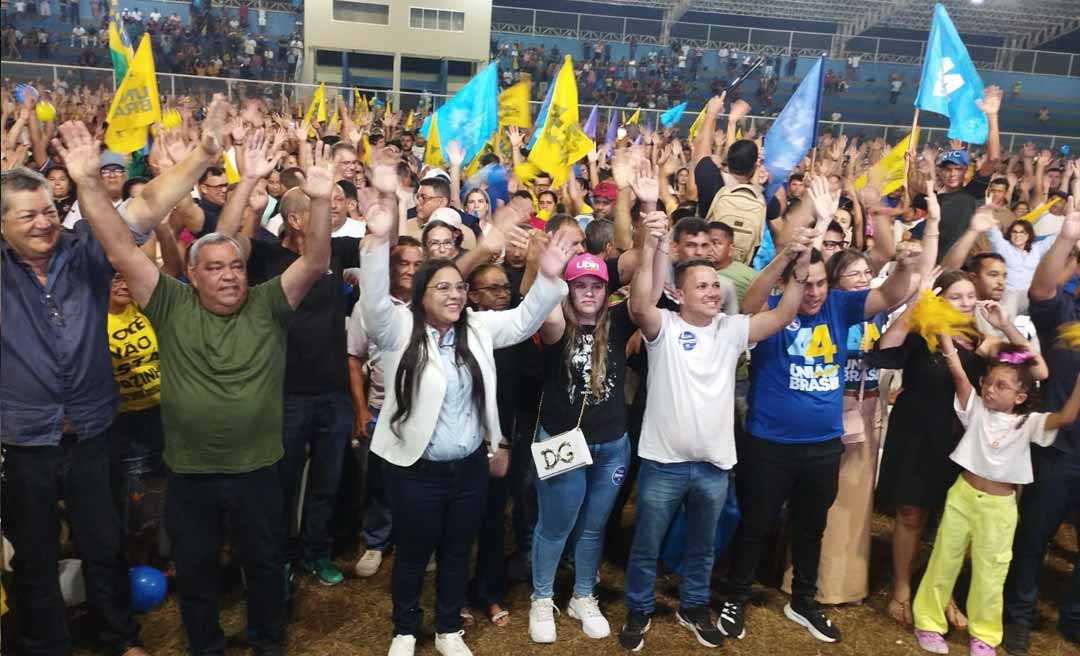 Em evento que lotou o estádio Marreirão, Gilberto Lira é escolhido oficialmente candidato a prefeito de Sena Madureira