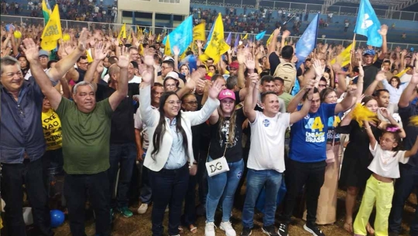 Em evento que lotou o estádio Marreirão, Gilberto Lira é escolhido oficialmente candidato a prefeito de Sena Madureira