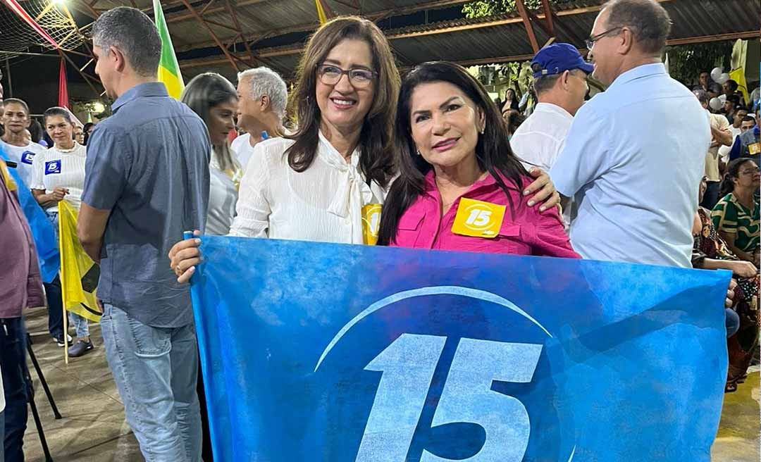 Antonia Sales prestigia convenção que oficializou Leila Galvão como candidata a prefeita do MDB em Brasileia