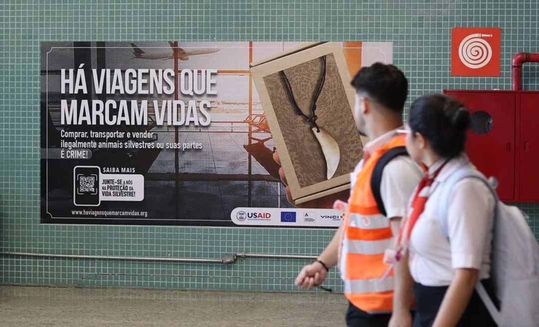 Aeroportos dos municípios de Rio Branco e Cruzeiro do Sul aderem a campanha contra tráfico de animais silvestres