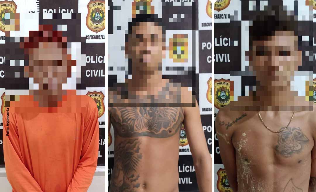 Polícia prende trio que tocava o terror em Cruzeiro do Sul roubando tudo que encontrava pela frente