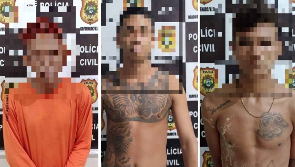 Polícia prende trio que tocava o terror em Cruzeiro do Sul roubando tudo que encontrava pela frente