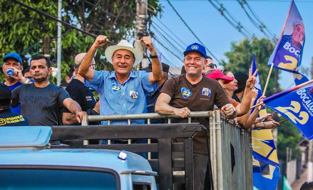 Com grande concentração de pessoas, Bocalom realiza carreata do Manoel Julião ao Lago do Amor