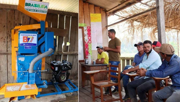 Prefeitura de Brasiléia entrega mais uma beneficiadora de arroz para agricultores