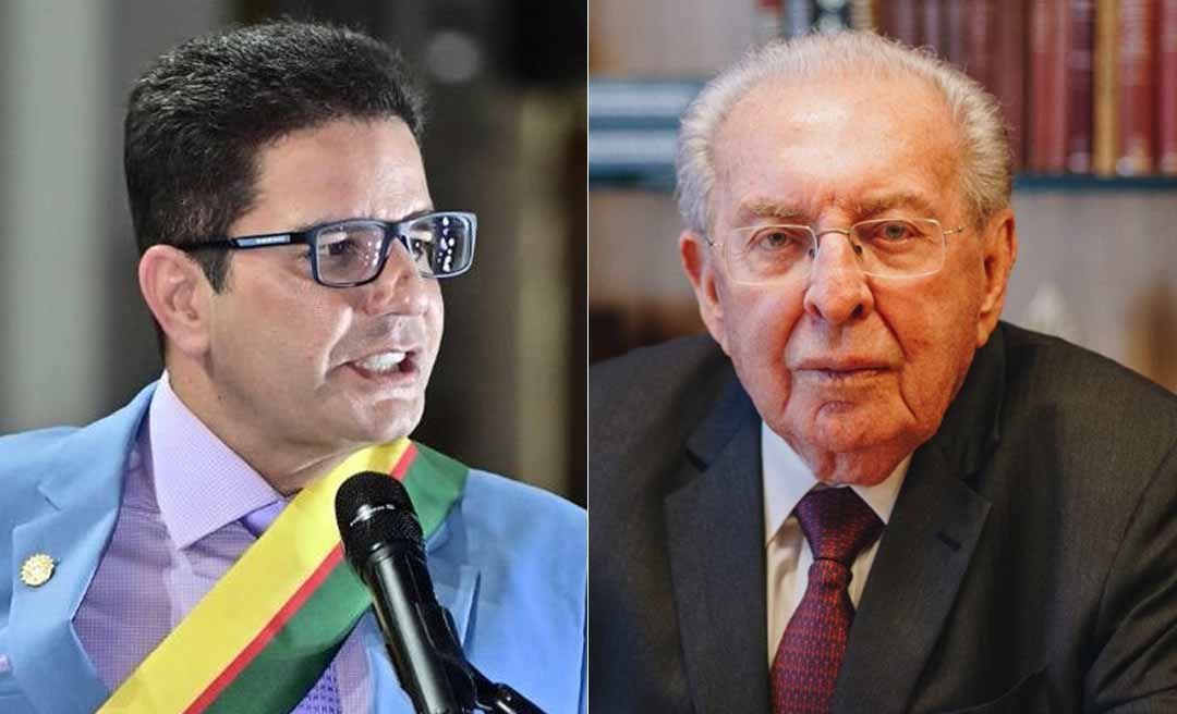 Gladson concede Ordem da Estrela do Acre a ministro aposentado do STF Ilmar Galvão, casado com a acreana Terezinha Lavocat