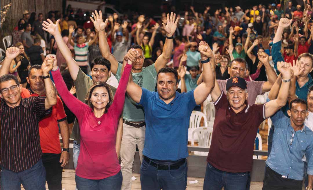 Jessica Sales e João Tota realizam primeiro comício  na zona rural de Cruzeiro do Sul 