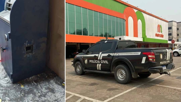 Bandidos arrombam cofre e levam grande quantidade de dinheiro de supermercado em Rio Branco