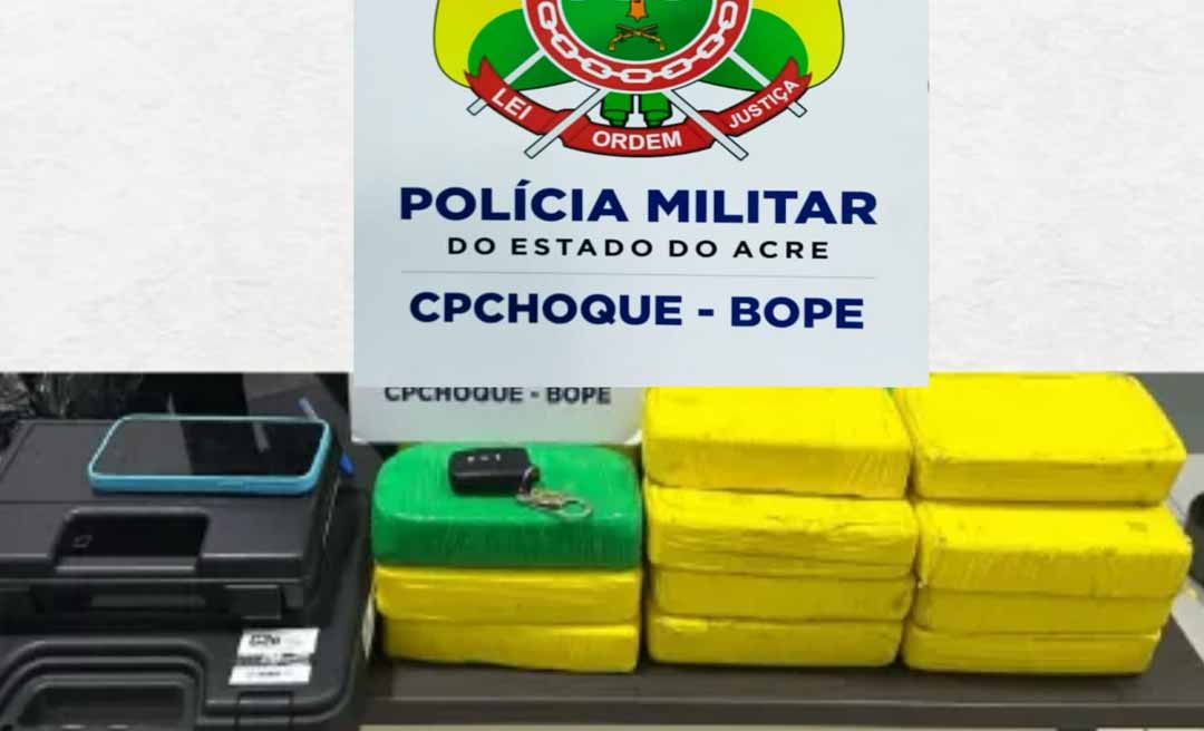 PM prende homem e apreende 28 tijolos de drogas durante abordagem no Xavier Maia