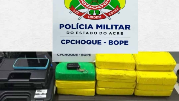 PM prende homem e apreende 28 tijolos de drogas durante abordagem no Xavier Maia