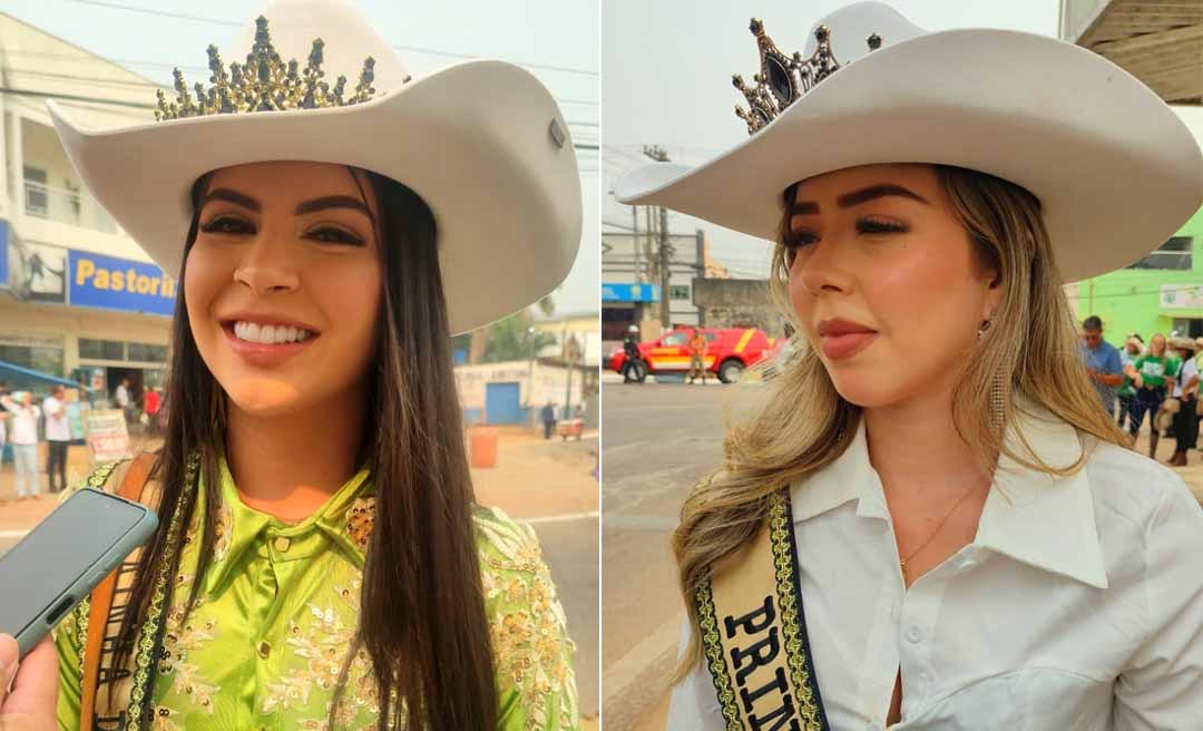 Rainha e princesa da Expoacre prometem simpatia e muita animação durante Cavalgada