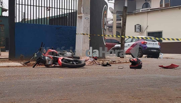 Colisão entre carro e moto deixa um morto e um ferido no Conjunto Tucumã