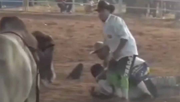 Campeão de rodeio é atingido por touro na segunda noite do evento na Expoacre 2024; veja o vídeo