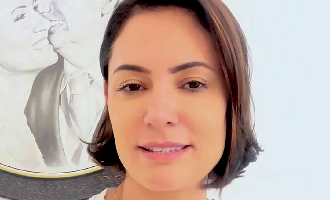 “Foram quase três horas de tentativa," lamenta Michelle Bolsonaro a situação de Rio Branco e adiamento de comício