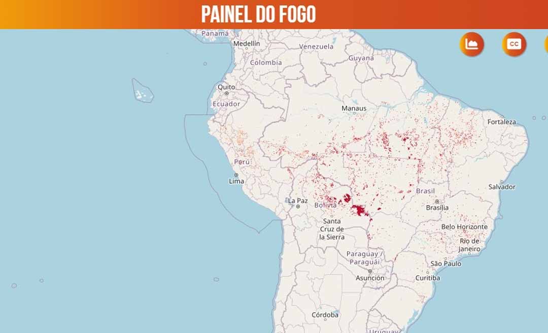 Acre tem focos de incêndios isolados; fogo da Bolívia na fronteira com o MT piora cenário na Amazônia