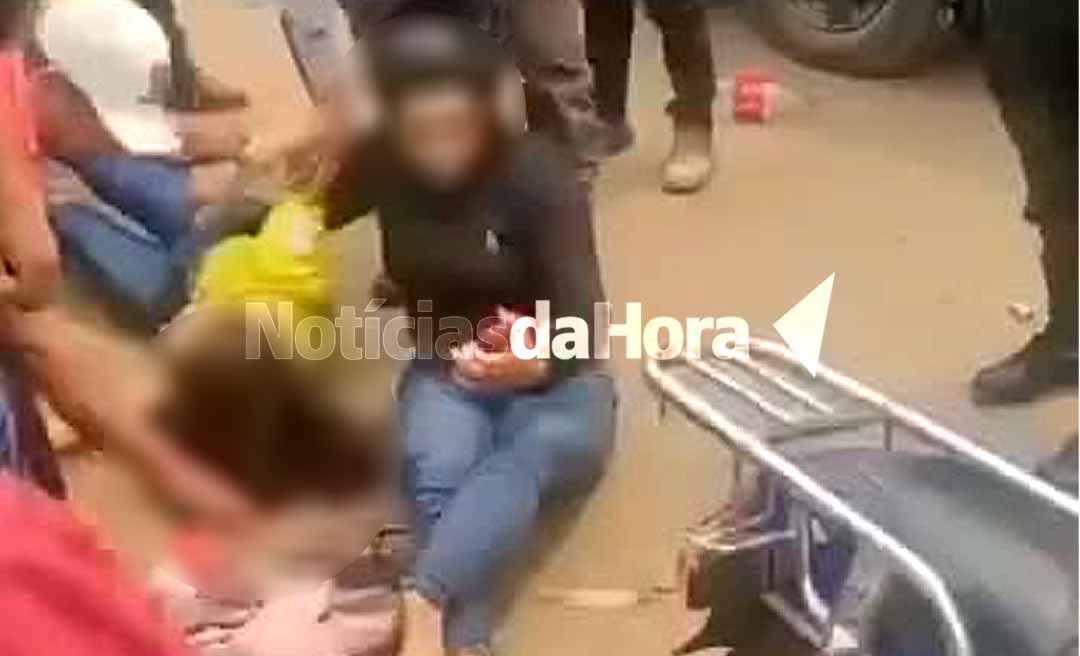 Na Capital, colisão entre motos deixa duas mulheres feridas e adolescente em estado grave