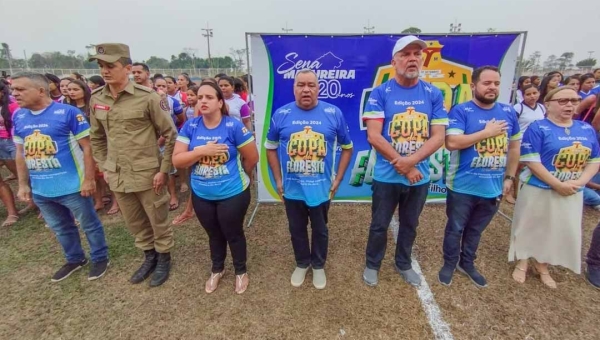 Mazinho Serafim abre Copa da Floresta considerada a maior competição de futebol não profissional da Amazônia