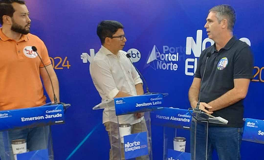 Jarude e Jenilson centram fogo contra Marcus Alexandre no segundo bloco do debate da TV Norte